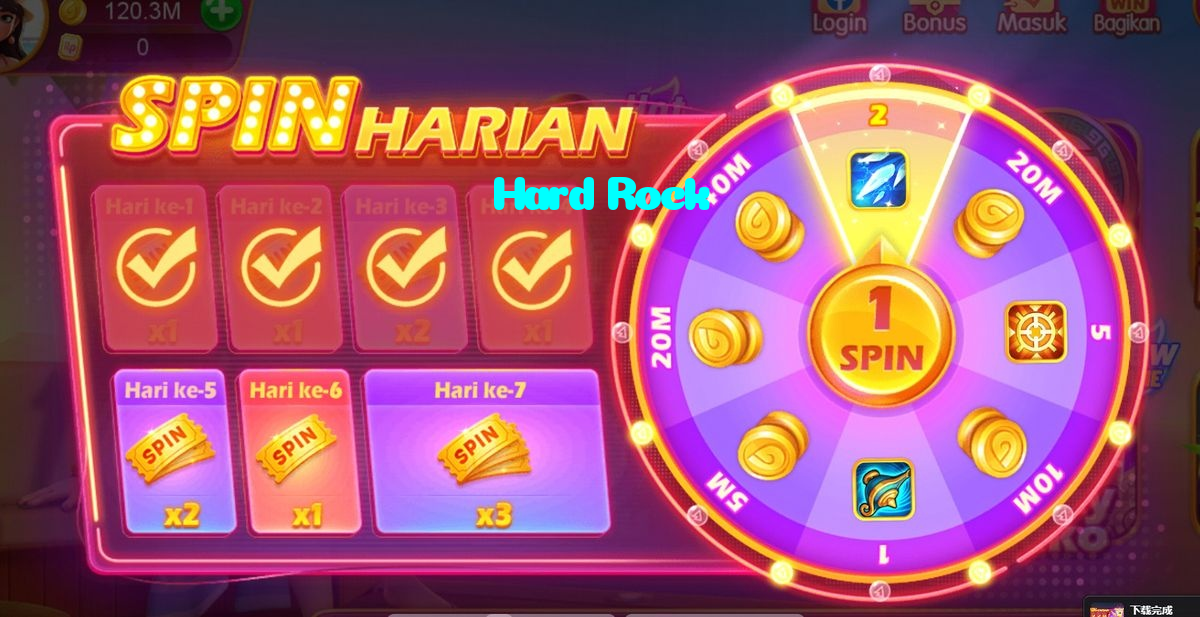 Hard Rock casino presented on mobile device in Pakistan with slots and live games